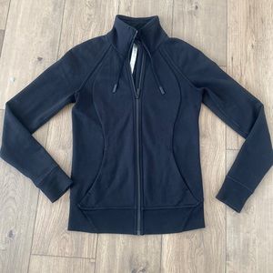 Lululemon Scuba Full Zip Up Black Jacket without Hood